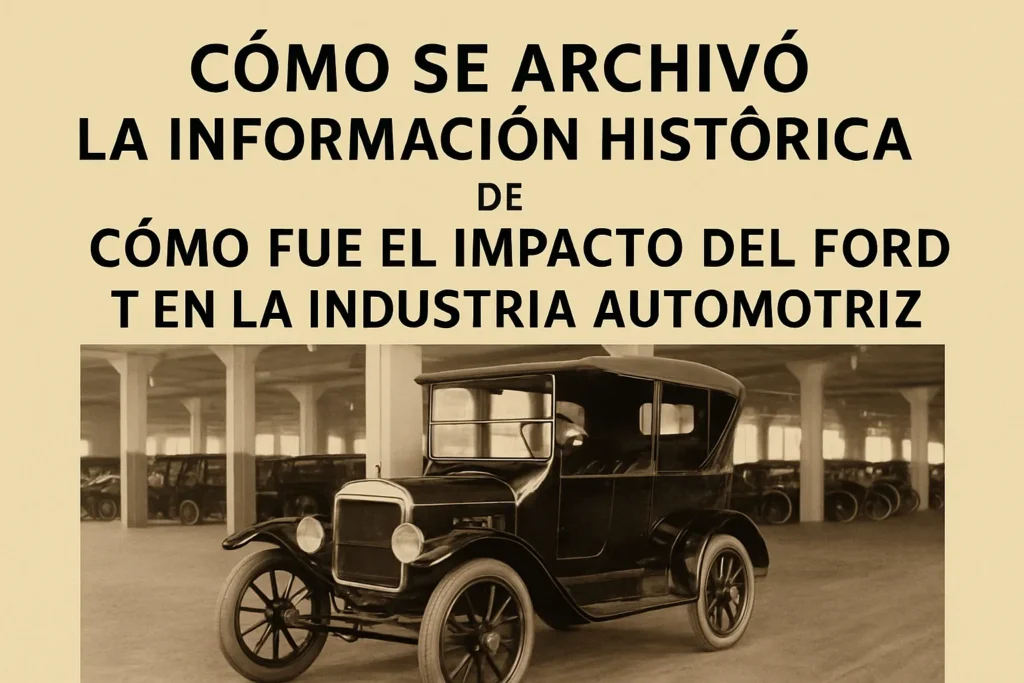 cómo se archivó la información histórica de Cómo fue el impacto del Ford T en la industria automotriz