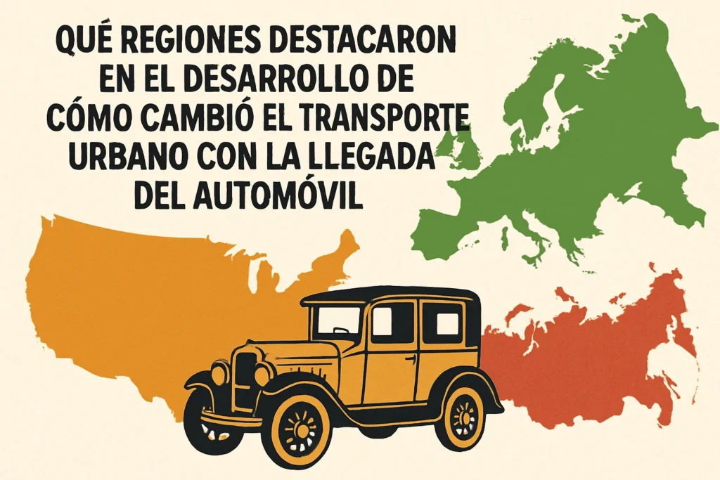 qué regiones destacaron en el desarrollo de Cómo cambió el transporte urbano con la llegada del automóvil