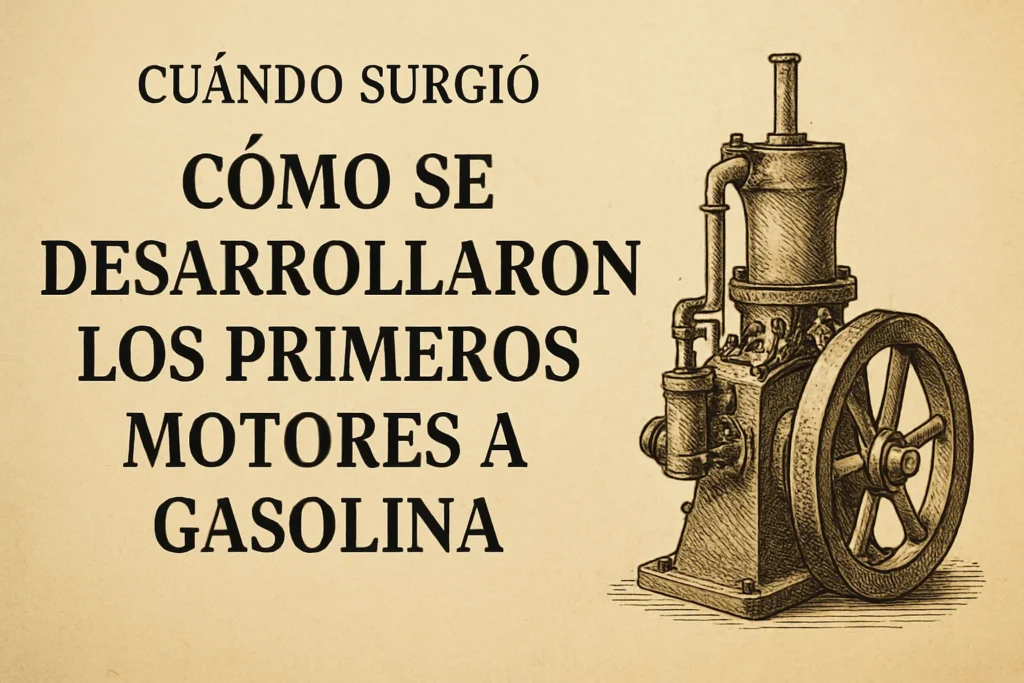 cuándo surgió Cómo se desarrollaron los primeros motores a gasolina