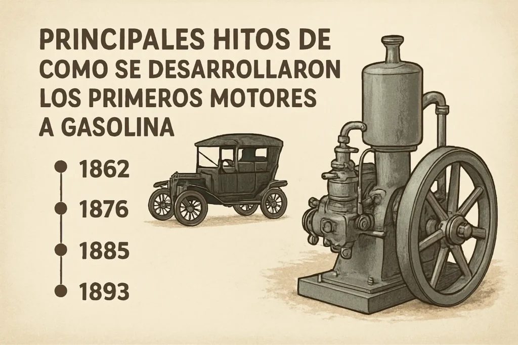 principales-hitos-de-Como-se-desarrollaron-los-primeros-motores-a-gasolina - MotorPress principales hitos de Cómo se desarrollaron los primeros motores a gasolina