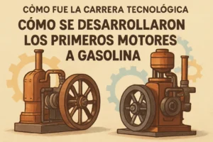 cómo fue la carrera tecnológica en Cómo se desarrollaron los primeros motores a gasolina