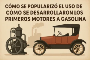 cómo se popularizó el uso de Cómo se desarrollaron los primeros motores a gasolina