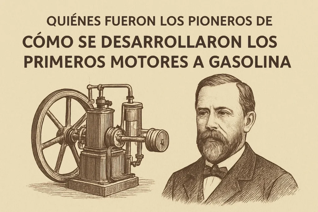 quiénes fueron los pioneros de Cómo se desarrollaron los primeros motores a gasolina